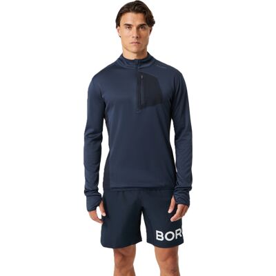 Björn Borg Men's Borg Fleece Midlayer Night Sky M Björn Borg Men's Borg Fleece Midlayer Night Sky M