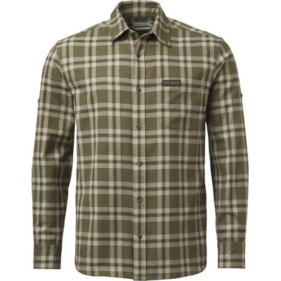 Chevalier Men's Teal Light Flannel Shirt Olive Green Checked S Chevalier Men's Teal Light Flannel Shirt Olive Green Checked S