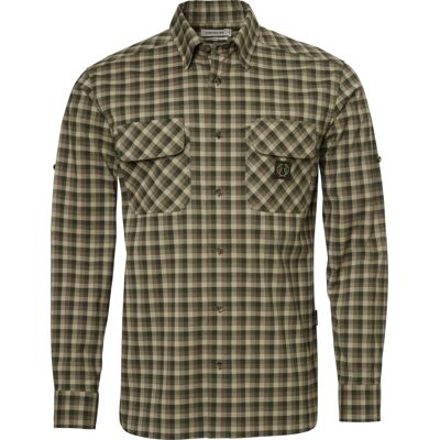 Chevalier Men's Creek Shooting Fit Coolmax Shirt Mink Brown Checked S Chevalier Men's Creek Shooting Fit Coolmax Shirt Mink Brown Checked S