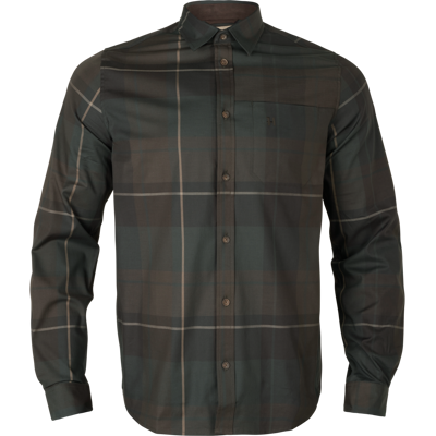 Härkila Men's Akse Long Sleeve Shirt Shadow Brown Check XL Härkila Men's Akse Long Sleeve Shirt Shadow Brown Check XL