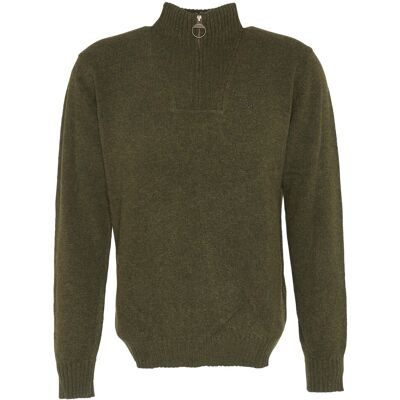 Barbour Men's Essential Lambswool Half Zip Knitted Jumper Seaweed XL Barbour Men's Essential Lambswool Half Zip Knitted Jumper Seaweed XL