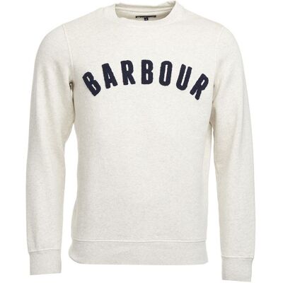 Barbour Men's Prep Logo Crew Ecru Marl XXL Barbour Men's Prep Logo Crew Ecru Marl XXL