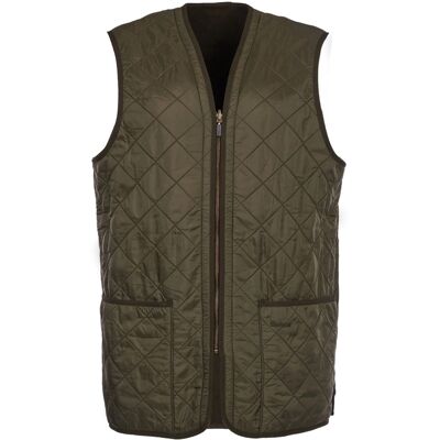Barbour Men's Polarquilt Waistcoat Zip-In Dark Olive Check XL Barbour Men's Polarquilt Waistcoat Zip-In Dark Olive Check XL