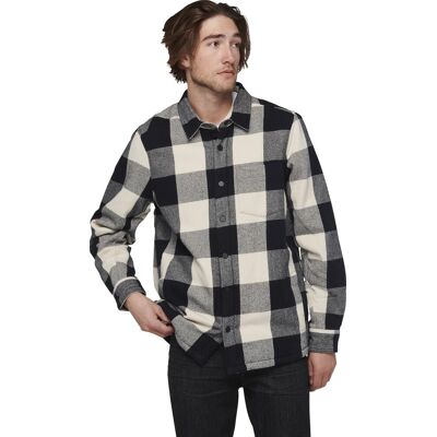 Black Diamond Men's Project Lined Flannel Black-Off White Plaid L Black Diamond Men's Project Lined Flannel Black-Off White Plaid L