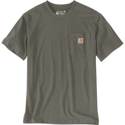 Carhartt Men's K87 Pocket Short Sleeve T-Shirt Dusty Olive L Carhartt Men's K87 Pocket Short Sleeve T-Shirt Dusty Olive L