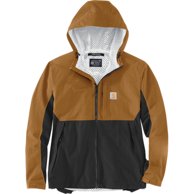 Carhartt Men's Relaxed Fit Packable Jacket Brown/black M Carhartt Men's Relaxed Fit Packable Jacket Brown/black M