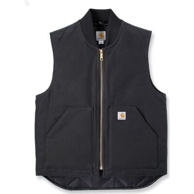 Carhartt Men's V01 Insulated Rib Collar Vest Black L Carhartt Men's V01 Insulated Rib Collar Vest Black L