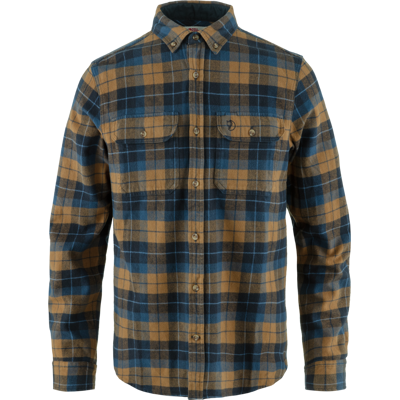 Fjällräven Men's Singi Heavy Flannel Shirt Dark Navy/Buckwheat Brown L Fjällräven Men's Singi Heavy Flannel Shirt Dark Navy/Buckwheat Brown L