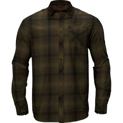 Härkila Men's Driven Hunt Flannel Shirt Olive Green Check S Härkila Men's Driven Hunt Flannel Shirt Olive Green Check S