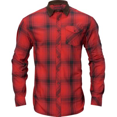 Härkila Men's Driven Hunt Flannel Shirt Red/Black Check XXL Härkila Men's Driven Hunt Flannel Shirt Red/Black Check XXL