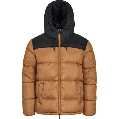 Knowledge Cotton Apparel Men's Thermore™Puffer Color Blocked Jacket Thermoactive™ Brown Sugar S Knowledge Cotton Apparel Men's Thermore™Puffer Color Blocked Jacket Thermoactive™ Brown Sugar S