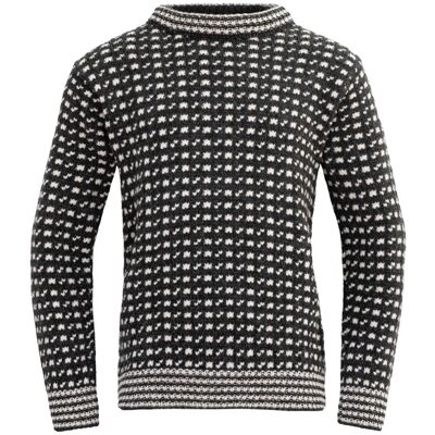 Devold Unisex Original Islender Wool Sweater Anthracite/Offwhite L Devold Unisex Original Islender Wool Sweater Anthracite/Offwhite L