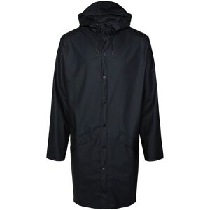 Rains Unisex Long Jacket Black S, Black