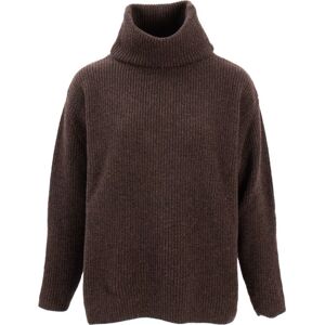 Sätila Women's Sandby Polo Sweater Brown Melange S Sätila Women's Sandby Polo Sweater Brown Melange S