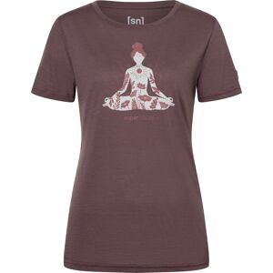 super.natural Women's Larissa Tee Raisin/feather Grey/roan Rouge M super.natural Women's Larissa Tee Raisin/feather Grey/roan Rouge M
