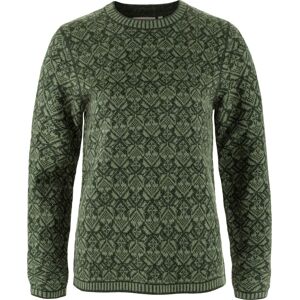Fjällräven Women's Snow Round Neck Sweater Deep Forest S Fjällräven Women's Snow Round Neck Sweater Deep Forest S