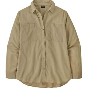 Patagonia Women's LW A/C Buttondown Windowpane Dobby: Weathered Stone L Patagonia Women's LW A/C Buttondown Windowpane Dobby: Weathered Stone L