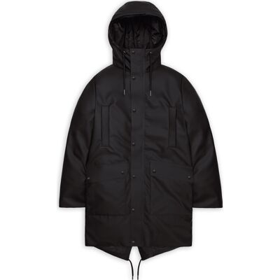 Rains Unisex Nome Long Parka W3T3 Black XL Rains Unisex Nome Long Parka W3T3 Black XL