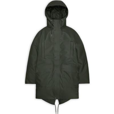 Rains Unisex Nome Long Parka W3T3 Green XL Rains Unisex Nome Long Parka W3T3 Green XL