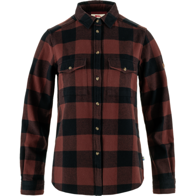 Fjällräven Women's Övik Heavy Flannel Shirt Dark Navy-Maroon S Fjällräven Women's Övik Heavy Flannel Shirt Dark Navy-Maroon S