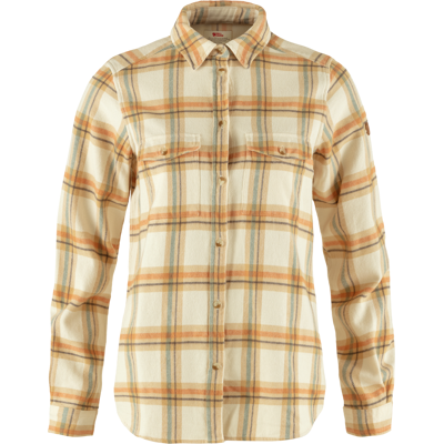 Fjällräven Women's Övik Heavy Flannel Shirt Chalk White-Dune Beige XS Fjällräven Women's Övik Heavy Flannel Shirt Chalk White-Dune Beige XS