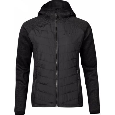 Halti Women's Streams Hybrid Knit Layer Jacket Black Melange 34 Halti Women's Streams Hybrid Knit Layer Jacket Black Melange 34