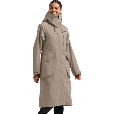 Didriksons Women's Louise Parka Long Ash Brown 36 Didriksons Women's Louise Parka Long Ash Brown 36