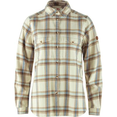 Fjällräven Women's Övik Heavy Flannel Shirt Chalk White-fossil XS Fjällräven Women's Övik Heavy Flannel Shirt Chalk White-fossil XS