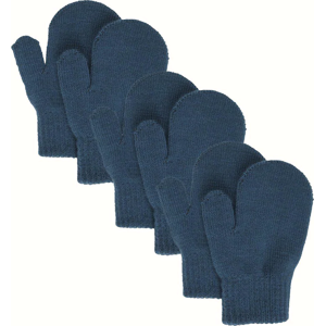 Lindberg Kids' Åsbro Magic Mitten 3-Pack Dark Blue 1-3 years, Dark Blue