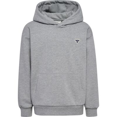 Hummel Kids' Hmljr Loose Hoodie Bee Grey Melange 110/116 Hummel Kids' Hmljr Loose Hoodie Bee Grey Melange 110/116