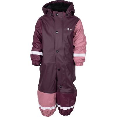 Lindberg Kids' Fagerhult Rain Baby Overall Fleece Plum/dry Rose 98 Lindberg Kids' Fagerhult Rain Baby Overall Fleece Plum/dry Rose 98