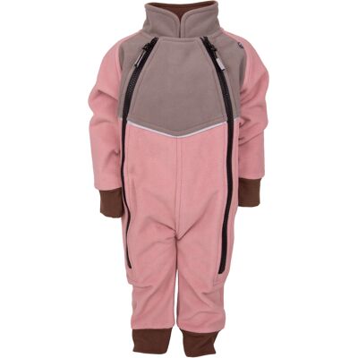Lindberg Babys' Stormy Baby Overall Windfleece Grey/blush 92 Lindberg Babys' Stormy Baby Overall Windfleece Grey/blush 92