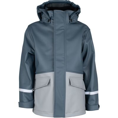 Lindberg Kids' Vestby Rain Jacket Fleece Blue/grey 120 Lindberg Kids' Vestby Rain Jacket Fleece Blue/grey 120