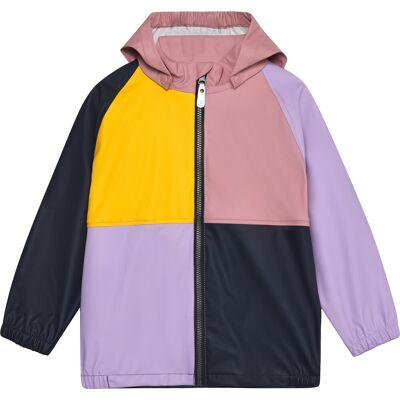 Color Kids Kids' Rain PU Jacket Colorblock Foxglove 116 Color Kids Kids' Rain PU Jacket Colorblock Foxglove 116