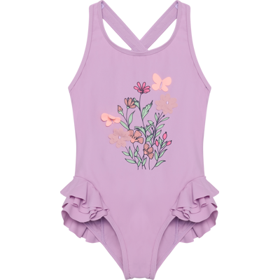 Color Kids Kids' Swimsuit With Application Lavender Mist 122 Color Kids Kids' Swimsuit With Application Lavender Mist 122