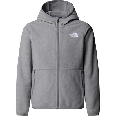 The North Face Teens' Glacier Full Zip Hoodie TNF Mid Grey Heather S The North Face Teens' Glacier Full Zip Hoodie TNF Mid Grey Heather S