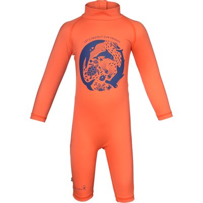 Isbjörn of Sweden Kids' Dolphine Sun Jumpsuit Papaya 86/92 Isbjörn of Sweden Kids' Dolphine Sun Jumpsuit Papaya 86/92