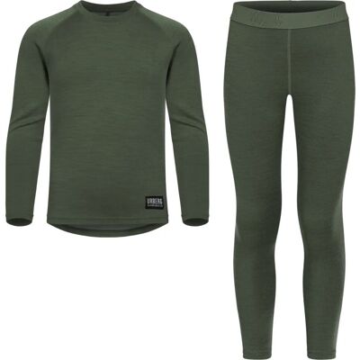 Urberg Juniors' Selje Merino-Bamboo Set Kombu Green 110/116 Urberg Juniors' Selje Merino-Bamboo Set Kombu Green 110/116