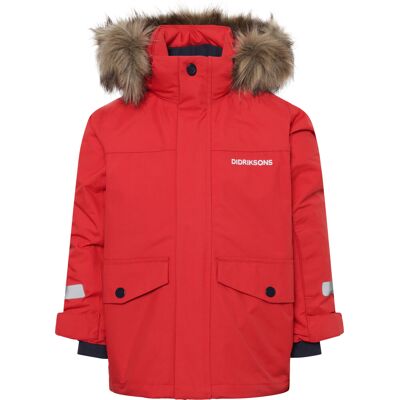 Didriksons Kids' Bjärven Parka 4 Pomme Red 110 Didriksons Kids' Bjärven Parka 4 Pomme Red 110