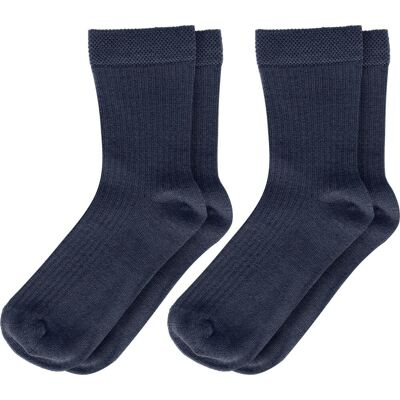 Gridarmor Junior's Merino Wool Ribb Sock 2p Navy Blazer 33-36 Gridarmor Junior's Merino Wool Ribb Sock 2p Navy Blazer 33-36
