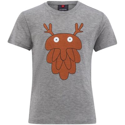 Ulvang Kids' Piny Grapich Tee Grey Melange/Mango 92 Ulvang Kids' Piny Grapich Tee Grey Melange/Mango 92