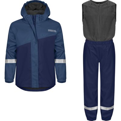 Urberg Kids' Sylte PU Rain Set Black Iris/Midnight 110/116 Urberg Kids' Sylte PU Rain Set Black Iris/Midnight 110/116