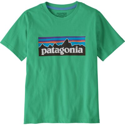 Patagonia Kids' P-6 Logo T-Shirt Aqua Stone M Patagonia Kids' P-6 Logo T-Shirt Aqua Stone M