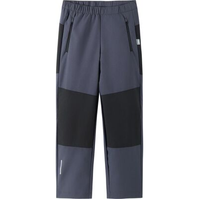 Reima Kids' Softshell Pants Valmis Soft Black 134 Reima Kids' Softshell Pants Valmis Soft Black 134