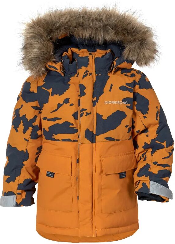 Didriksons Polarbjörnen Kids Printed Parka 2 Oransje