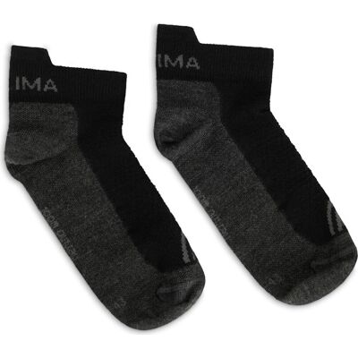 Aclima Ankle Socks 2-Pack Jet Black/grey 40-43 Aclima Ankle Socks 2-Pack Jet Black/grey 40-43