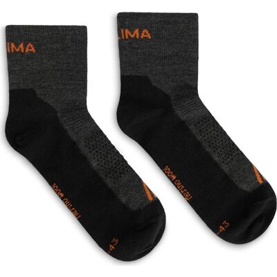 Aclima Running Socks 2-Pack Grey/jet Black 44-48 Aclima Running Socks 2-Pack Grey/jet Black 44-48