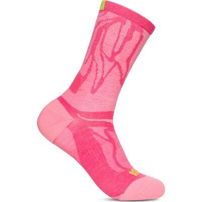 Hoka Unisex Clifton 10 Crew Run Sock Electric Rose XL Hoka Unisex Clifton 10 Crew Run Sock Electric Rose XL