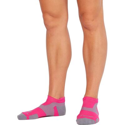 2XU Vectr Light Cushion No Show Sock Magenta/Light Grey XL 2XU Vectr Light Cushion No Show Sock Magenta/Light Grey XL