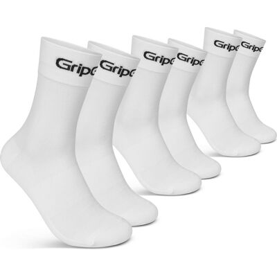 Gripgrab RIDE Regular Cut Socks 3-Pack White 44-47 Gripgrab RIDE Regular Cut Socks 3-Pack White 44-47